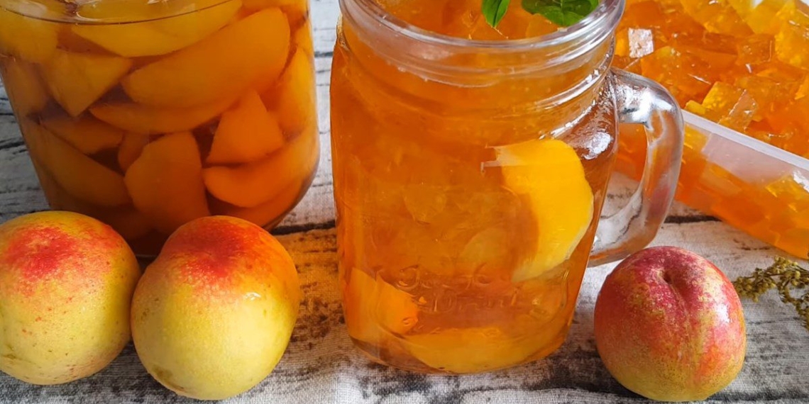 2 ways to make sweet peach tea delicious and refreshing in summer 10377