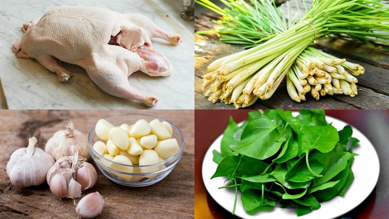 Ingredients for salt and lemongrass grilled chicken