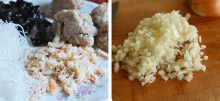 Step 1 Prepare the ingredients for Crab meat cake with eggs