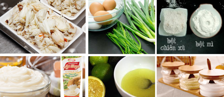 Ingredients for Crab Cake dish