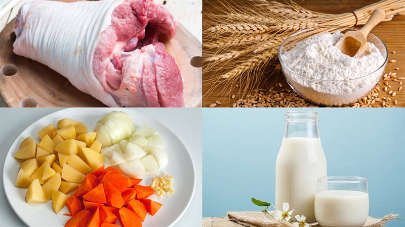 Ingredients for German-style braised pork leg, Italian, Korean
