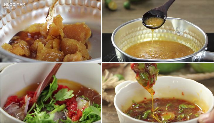 Step 3 Cooking fish sauce for the salad Mango salad with catfish cake in Thai sauce