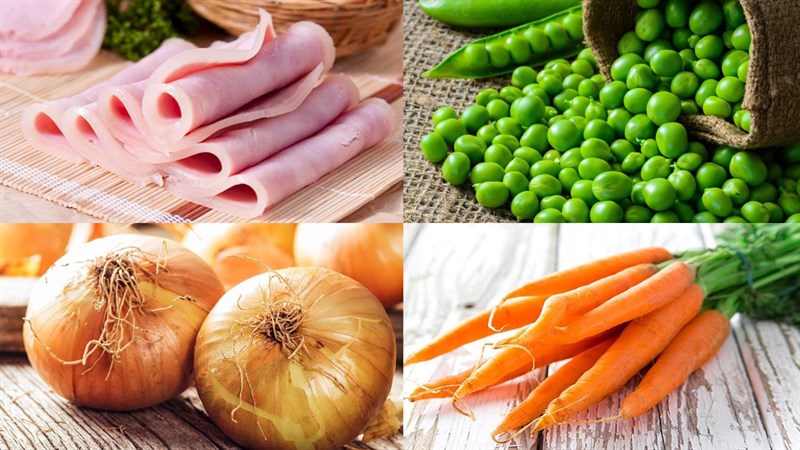 Ingredients for the dish 3 ways to make pea soup