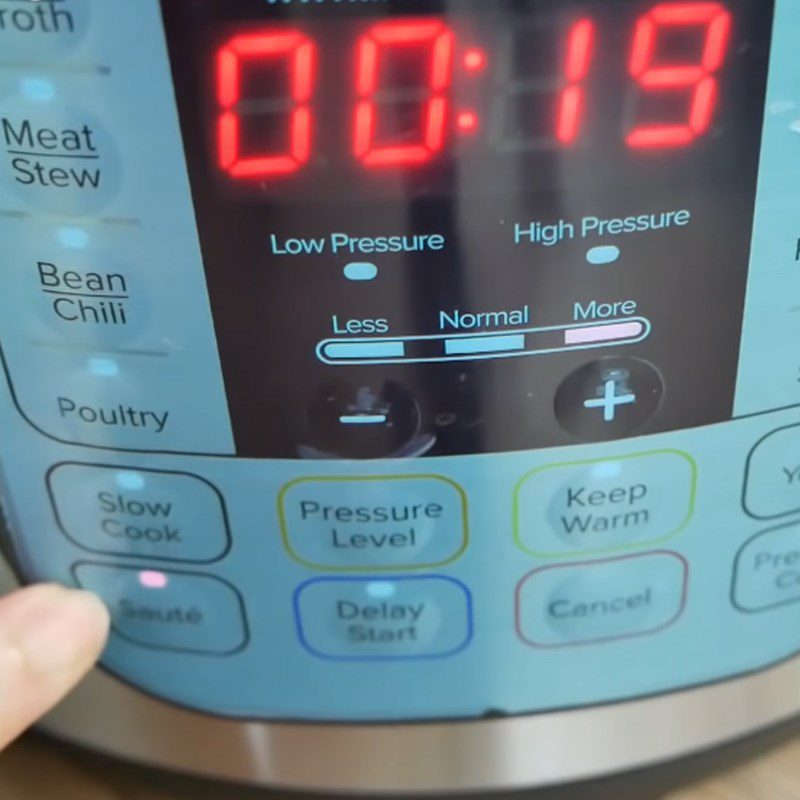 Step 5 Cook the broth for Beef Noodle Soup using a pressure cooker