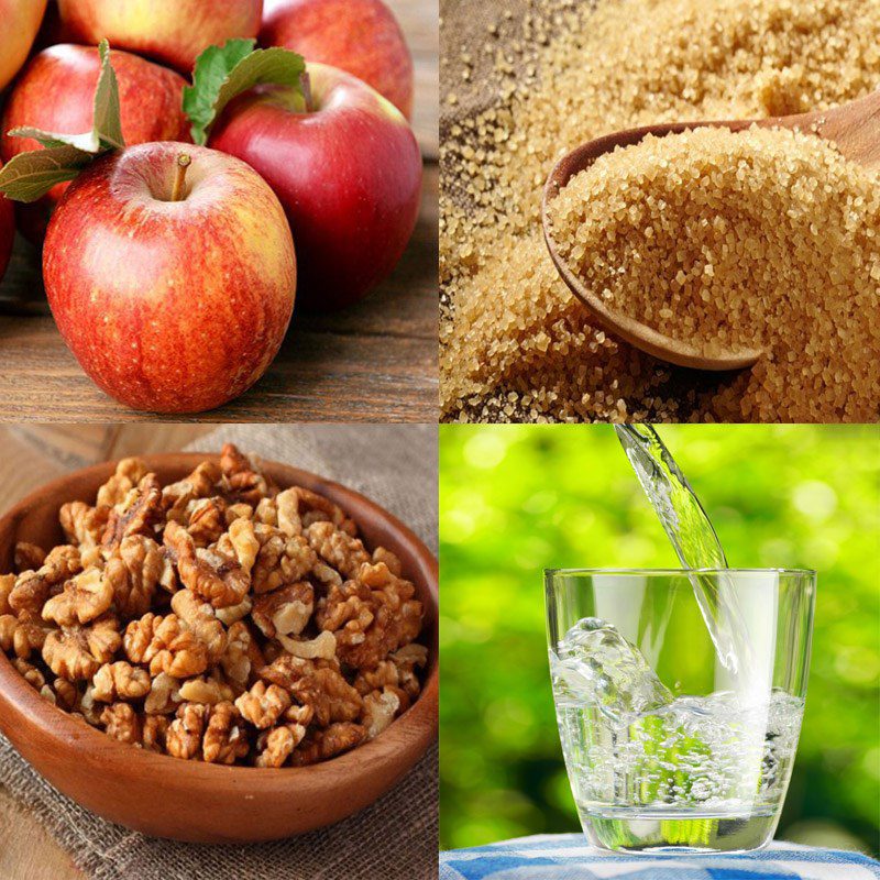Ingredients for caramel baked apples