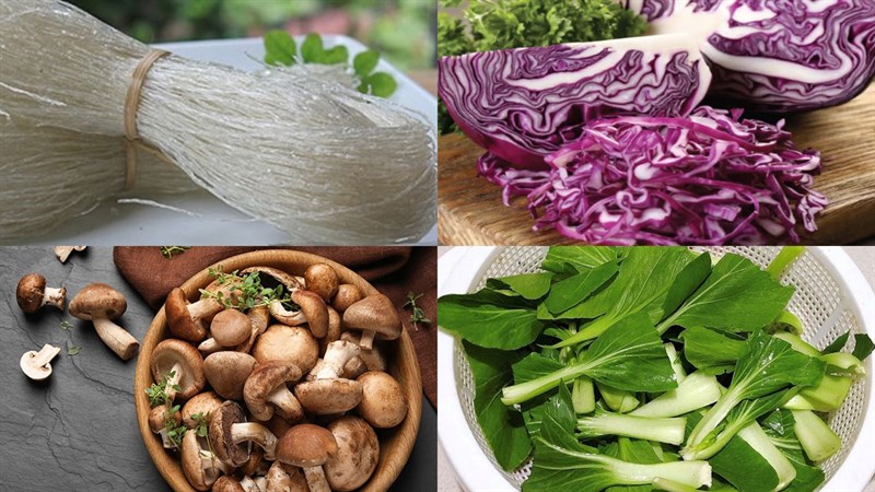 Ingredients for weight loss mixed vermicelli dish