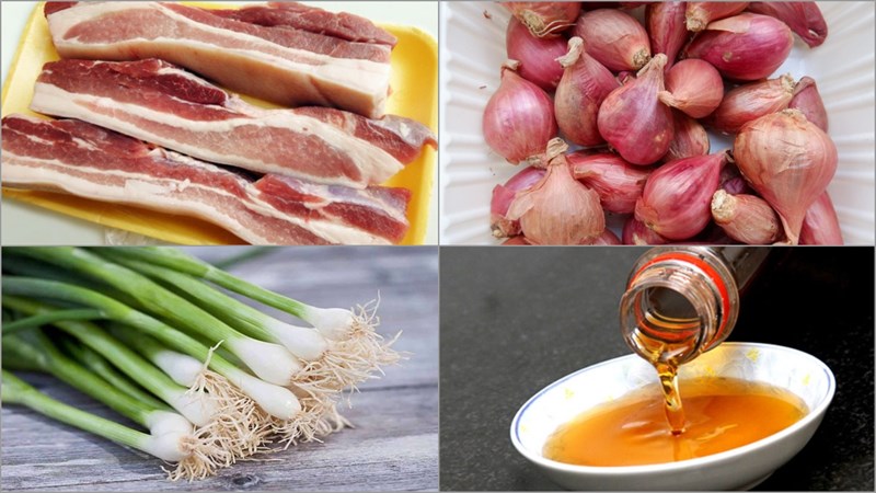 Ingredients for Braised Pork with Dried Shrimp