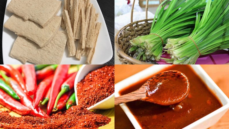Ingredients for grilled mock ribs dish