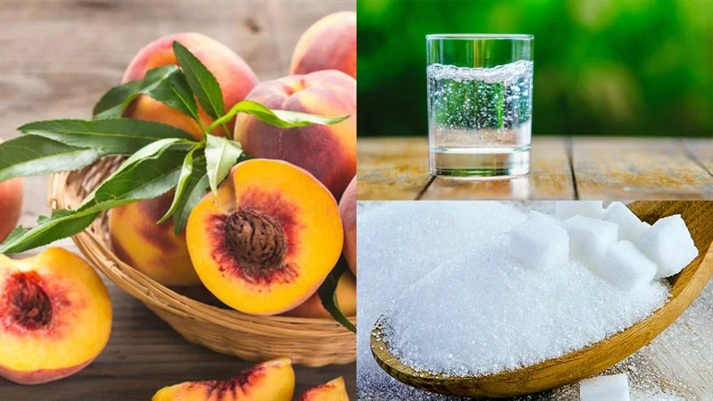 Ingredients for peach soda dish