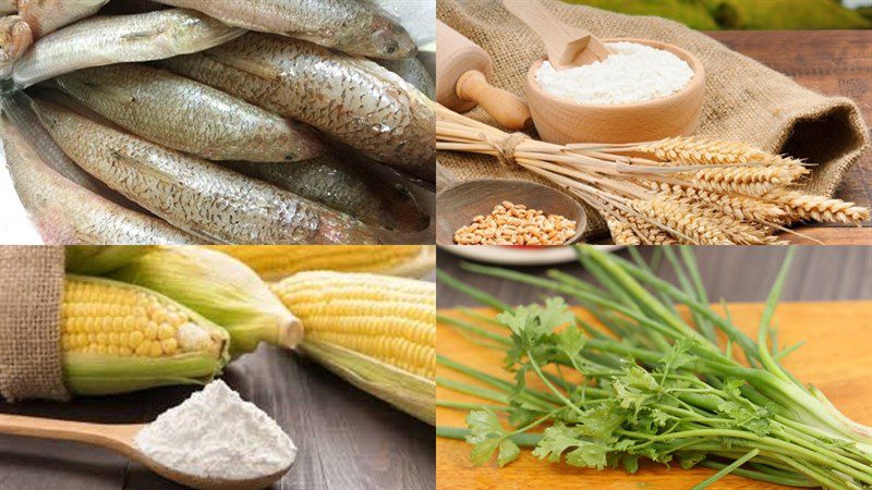 Ingredients for snakehead fish cake dish