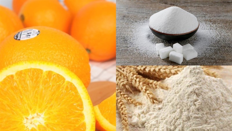 Ingredients for orange ice cream