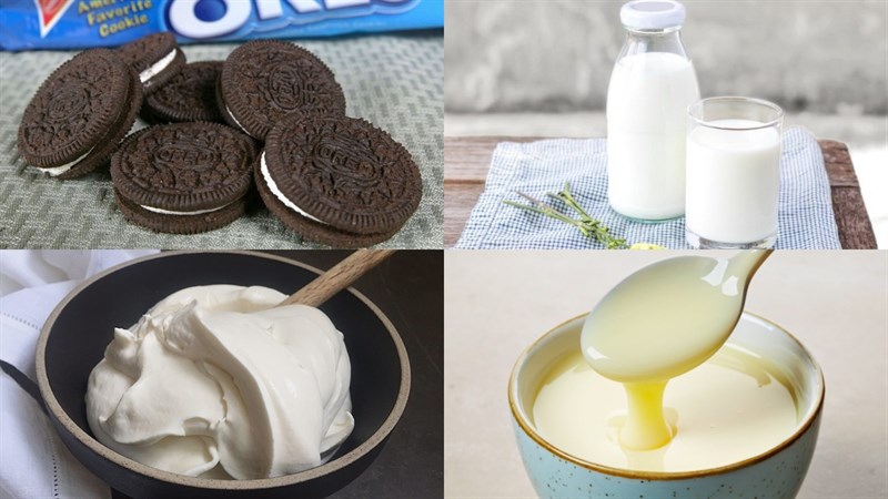Ingredients for Oreo Ice Cream