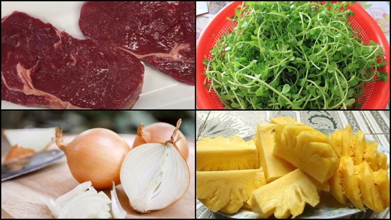 Ingredients for 3 ways to make beef salad