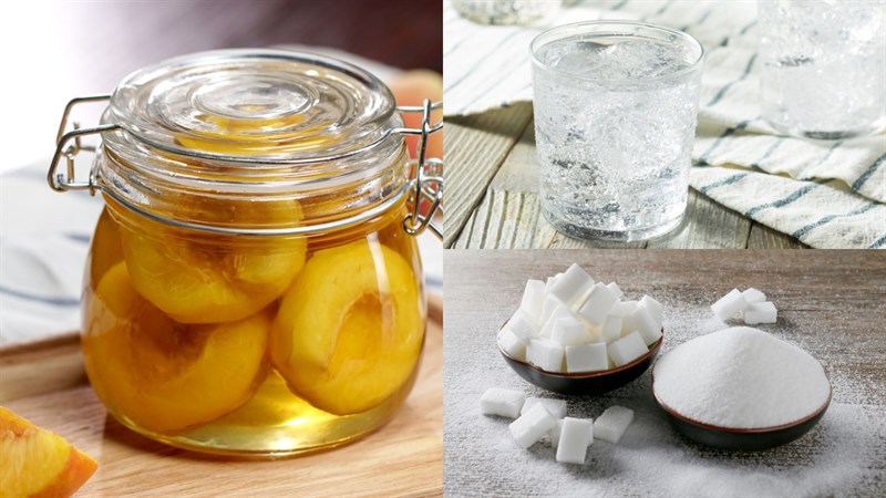 Ingredients for peach soda dish
