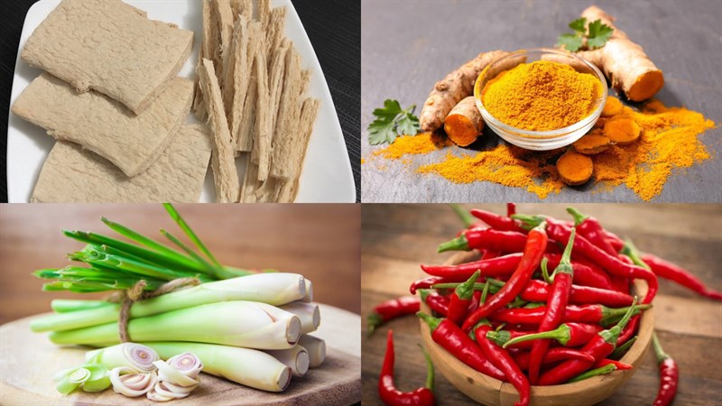 Ingredients for Vegetarian Ribs Braised with Pepper, Braised Lemongrass Chili
