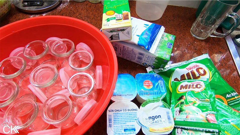 Ingredients for Milo yogurt