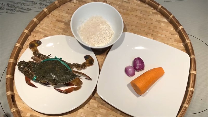 Ingredients for dish 3 crab porridge cooking methods