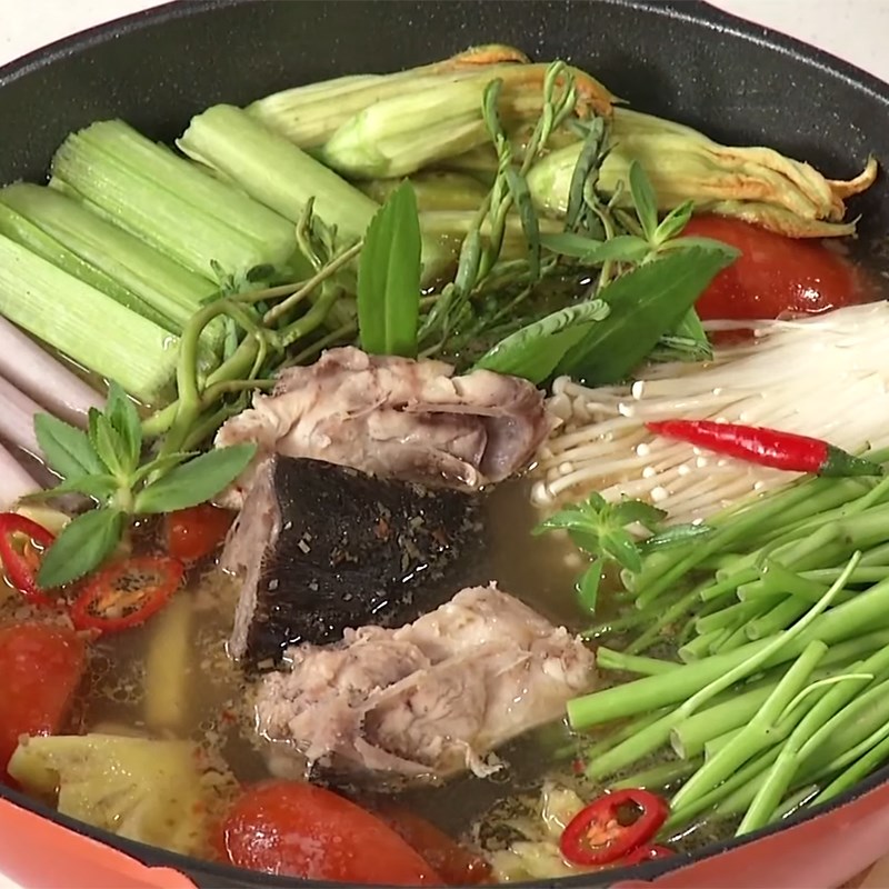 Step 6 Final Product Grouper Head Hotpot with Kettle Vegetables