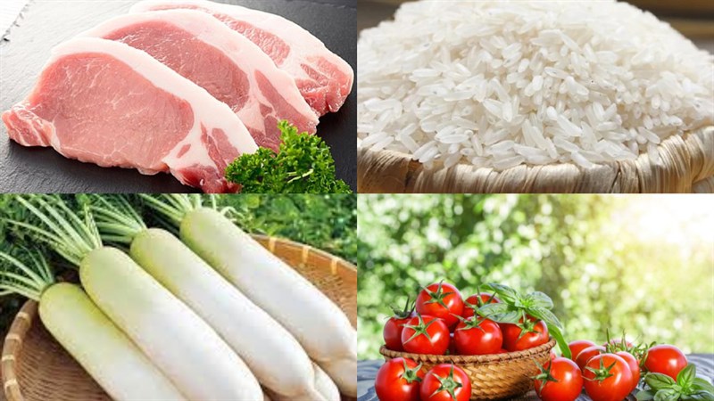 Ingredients for white radish porridge