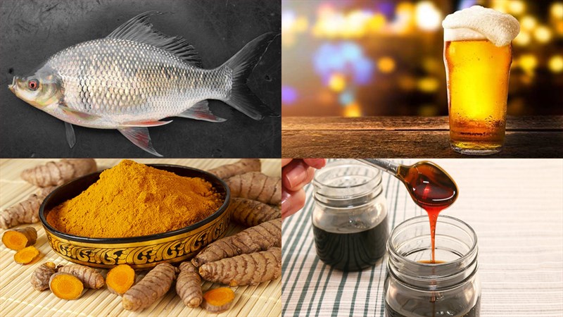 Ingredients for steamed catfish with beer