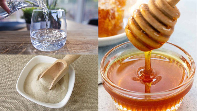 Ingredients for honey jelly dish