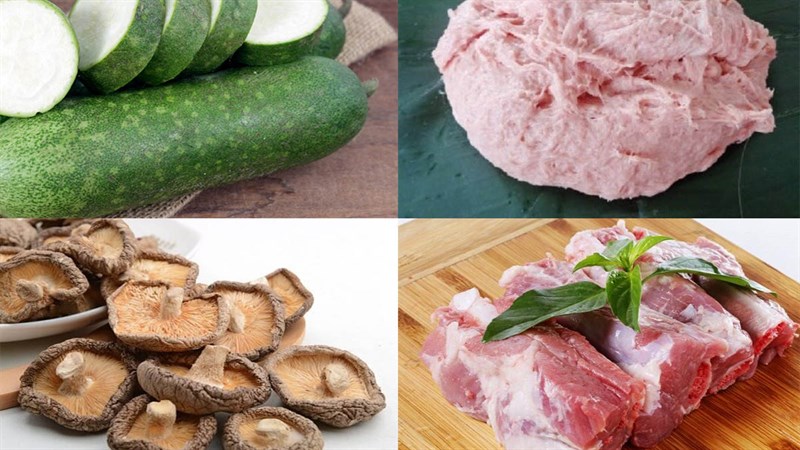 Ingredients for steamed ribs with winter melon and fragrant sauce