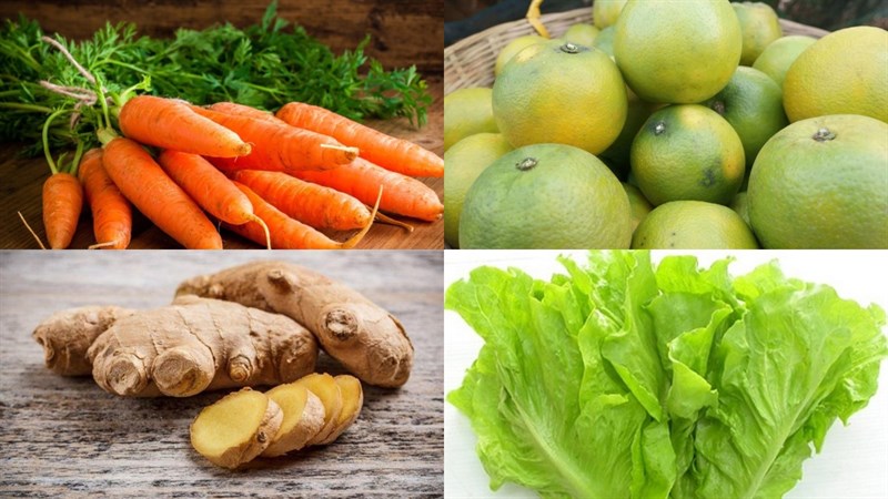 Ingredients for lettuce juice