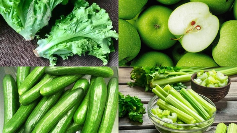 Ingredients for lettuce juice dish