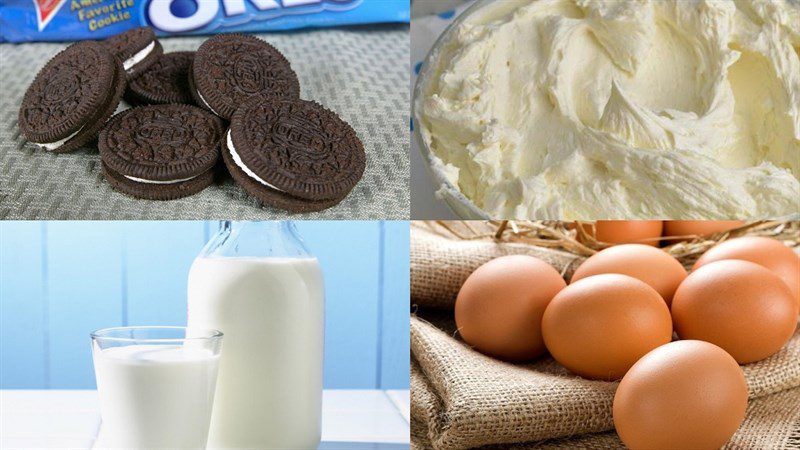 Ingredients for Doraemon oreo donuts