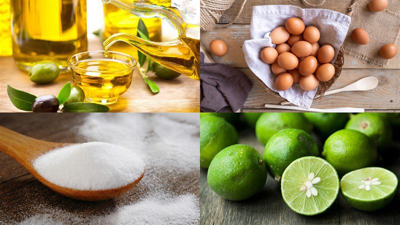 Ingredients for the dish 2 ways to make mayonnaise sauce using a blender