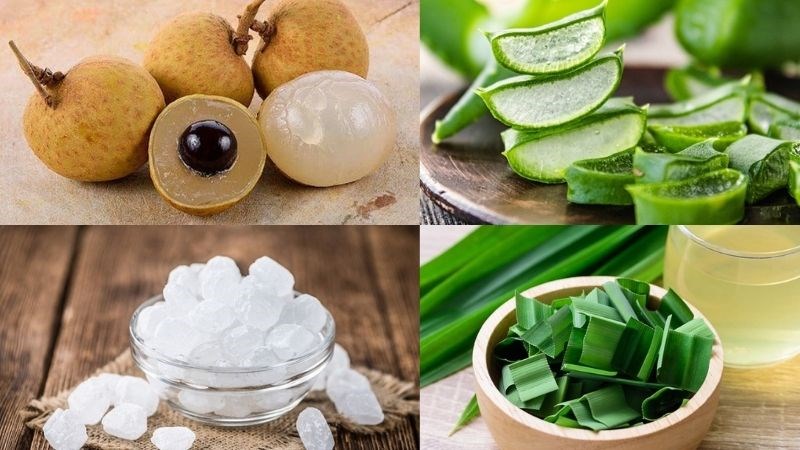 Ingredients for longan chè
