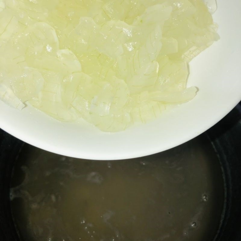 Step 2 Cook aloe vera jelly Aloe vera jelly