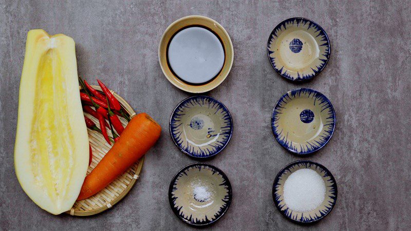 Ingredients for fried rice flour dish