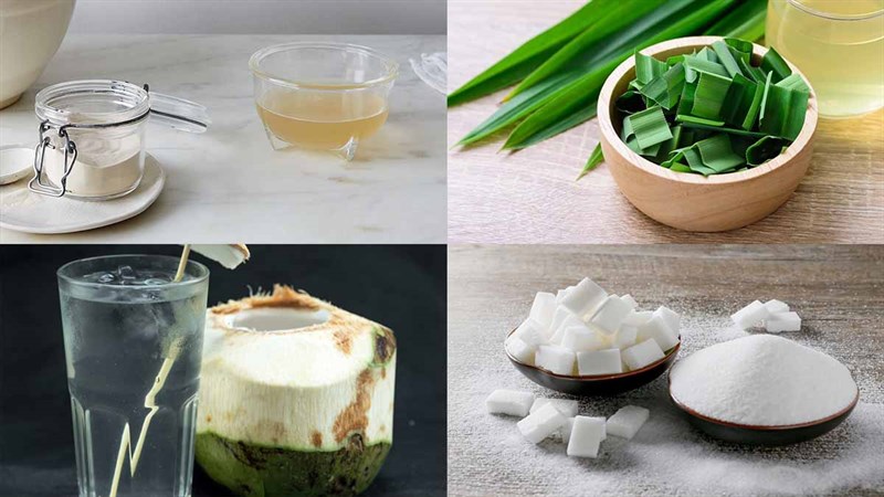 Ingredients for pandan jelly