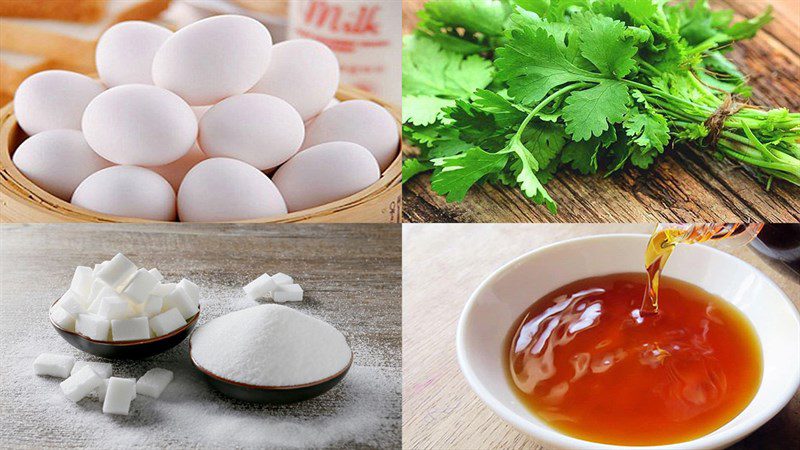 Ingredients for steamed eggs