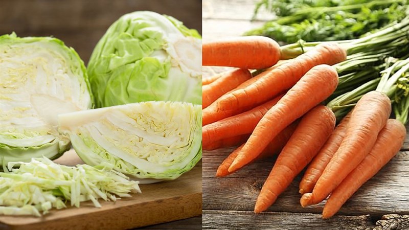 Ingredients for white cabbage juice