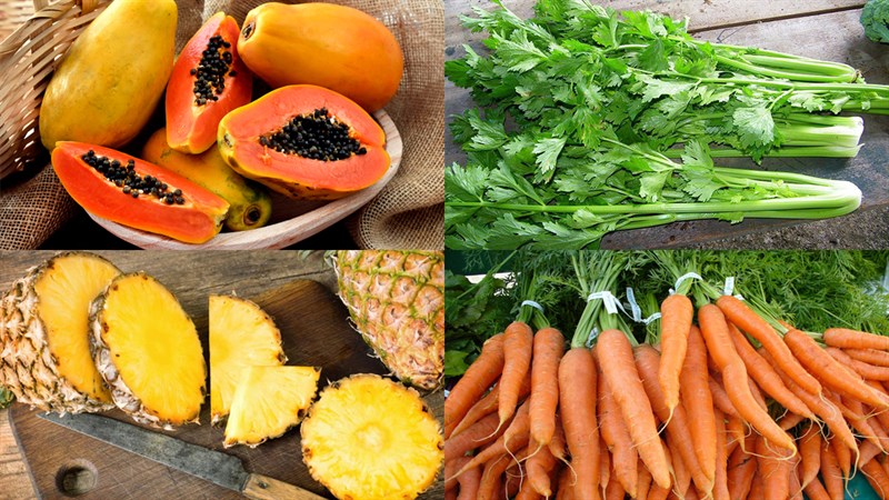 Ingredients for papaya juice