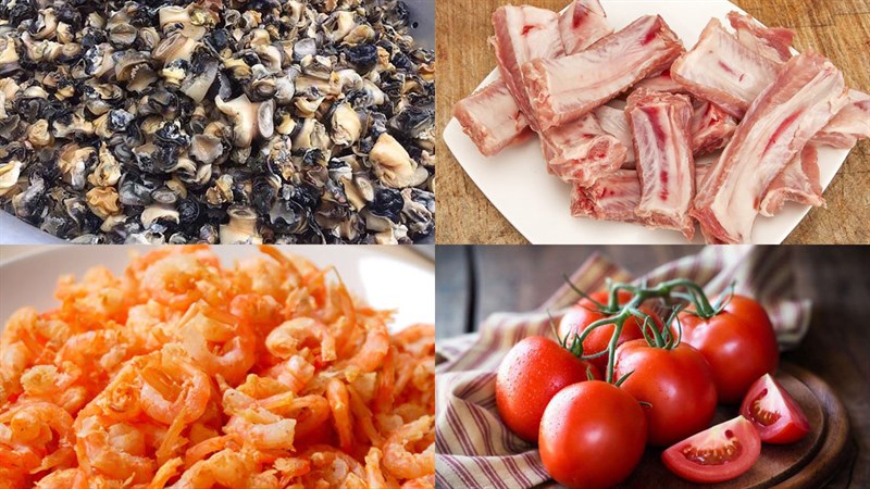 Ingredients for northern crab noodle soup
