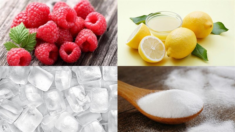 Ingredients for raspberry juice
