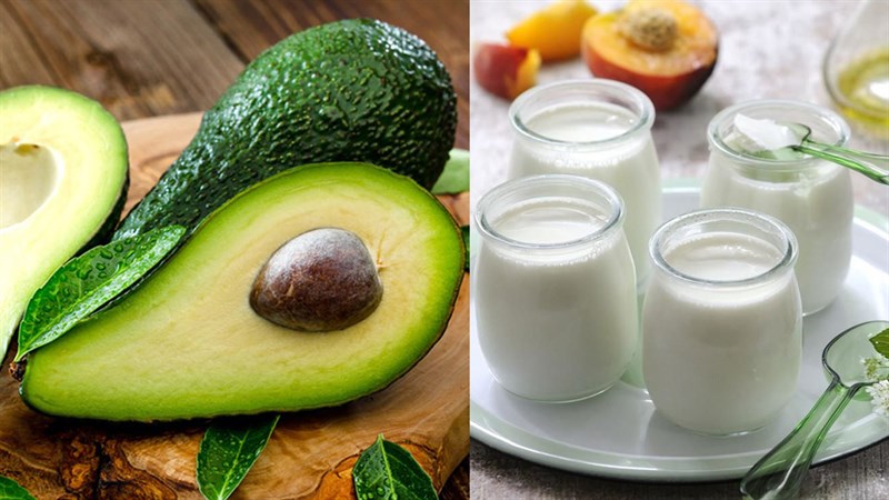 Ingredients for avocado yogurt dish