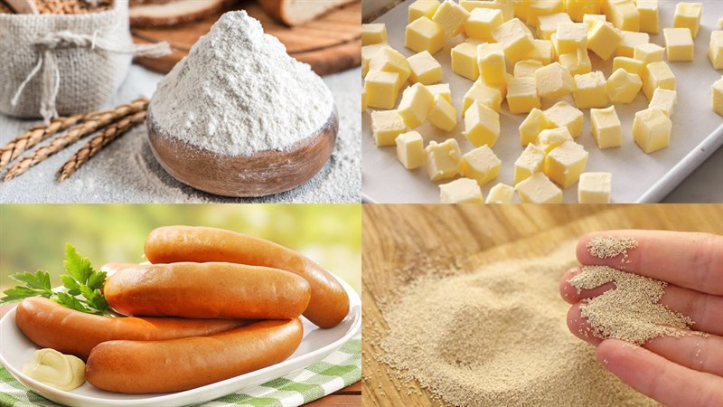 Ingredients for mini sausage rolls