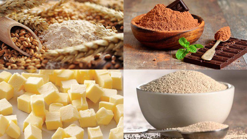 Ingredients for chocolate bread using air fryer