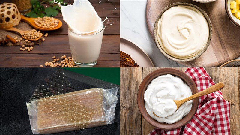 Ingredients for soy milk cheese tea