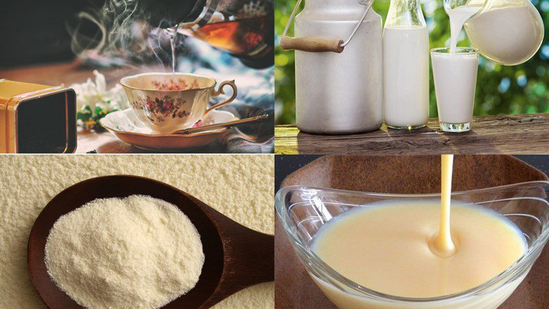 Ingredients for blended milk tea