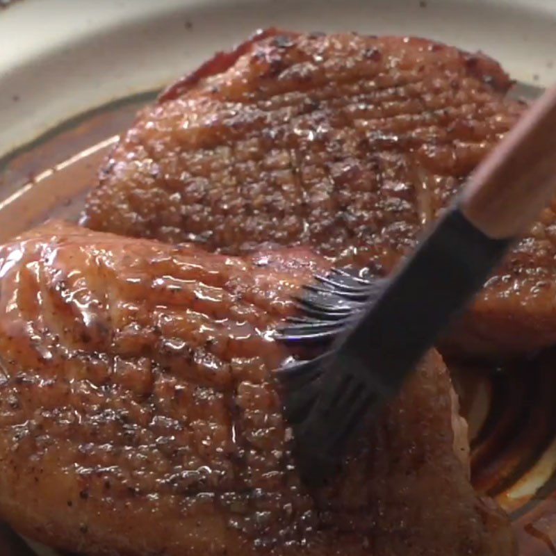 Step 2 Pan-sear duck breast for Soba noodles with teriyaki sauce