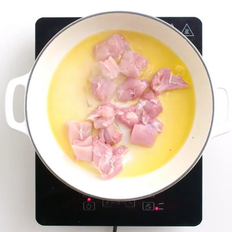 Step 4 Sear the chicken breast Mashed potatoes roasted with chicken