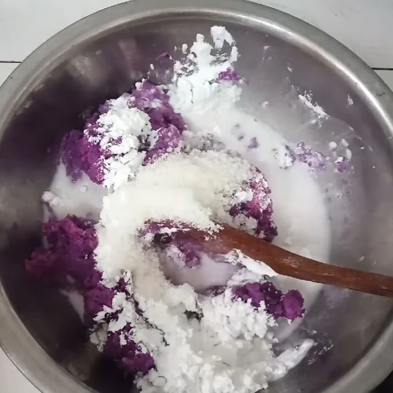 Step 3 Make the cake batter Steamed Purple Sweet Potato Cake with Coconut Milk