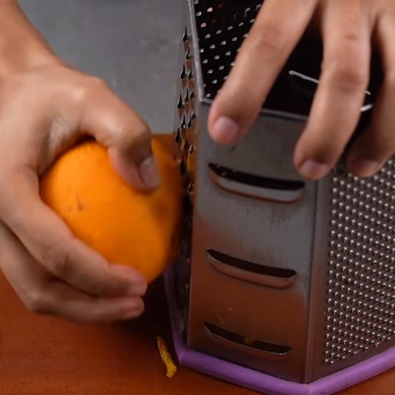 Step 1 Grate the peel and squeeze the orange juice for Orange Ice Cream Bars