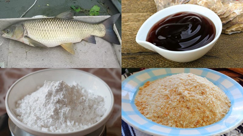 Ingredients for fried tilapia dish