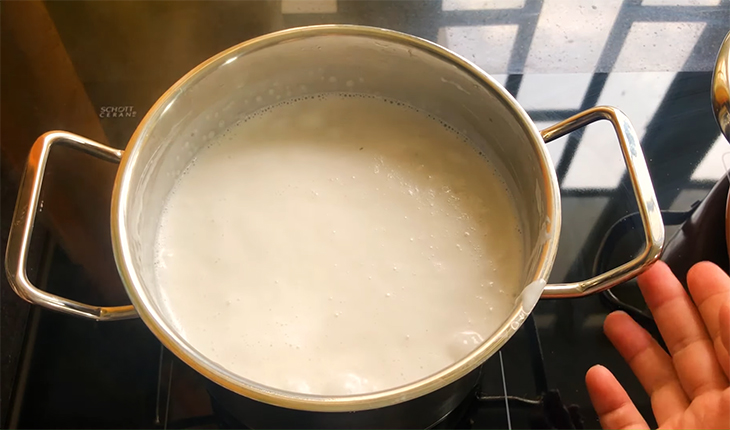 Step 3 Cook coconut milk